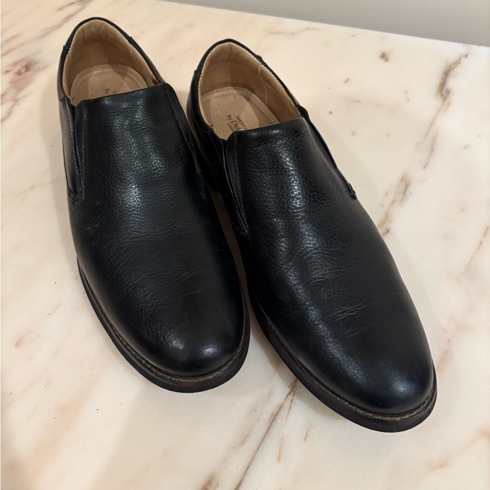 Black Leather Men's Loafers